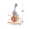 RoboTime 3D drevená skladačka hracej skrinky Kúzelné violončelo farebné (mechanický pohon)